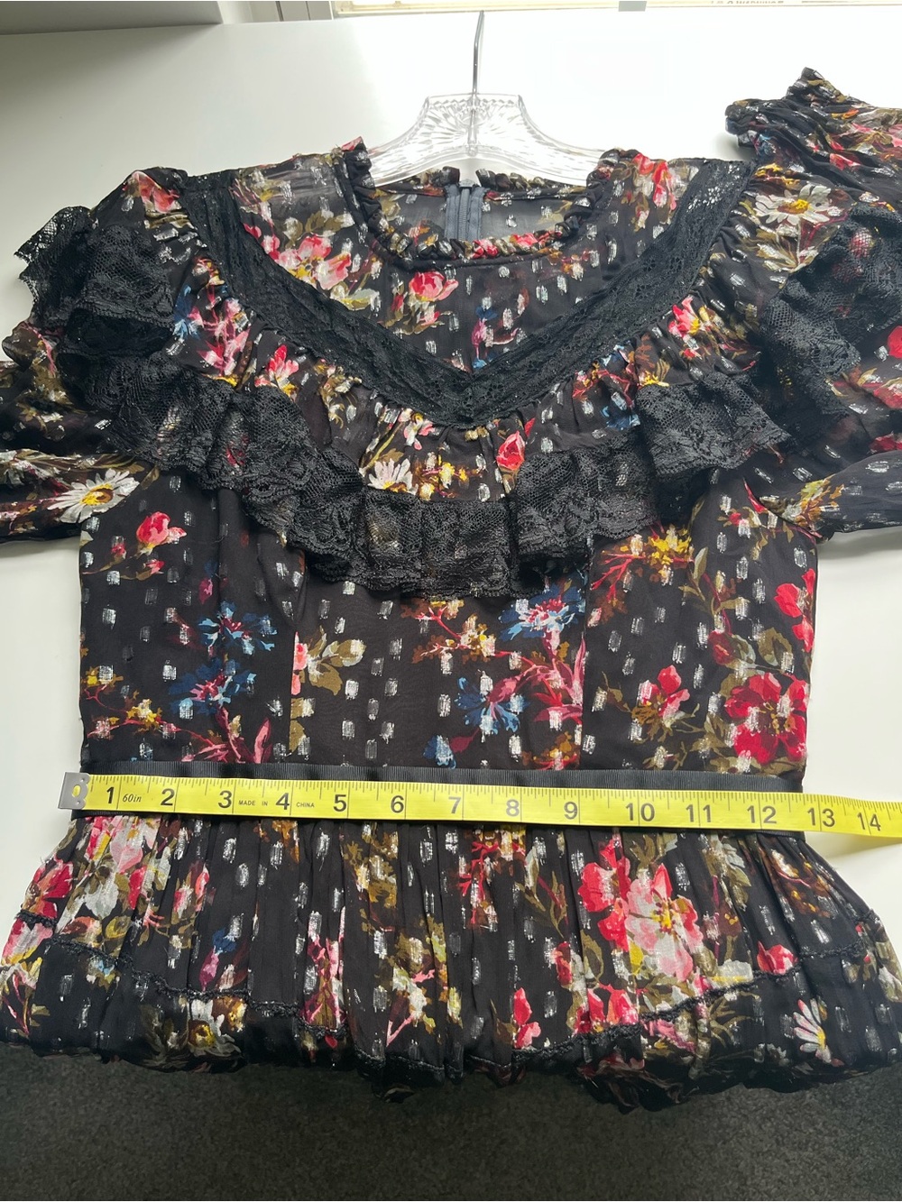 Needle & Thread Cosmic Forest Floral Lace Maxi Dress Gown Peasant Cottagecore 2 - Picture 14 of 15